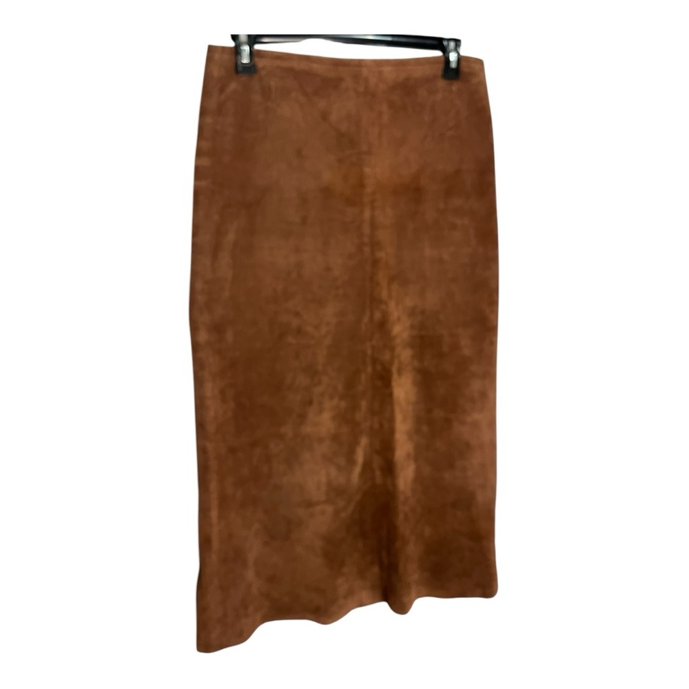 Wilson’s Leather Pelle Studio ChicBrown Suede Midi Skirt